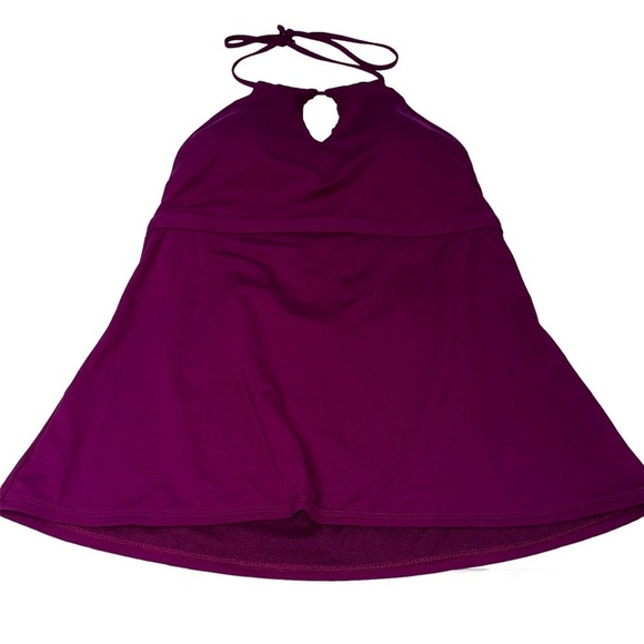 Athleta High Neck Keyhole Tankini In Exotic Fuchsia - Picture 4 of 10